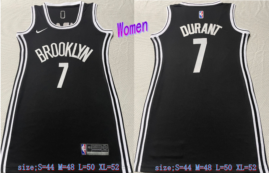 Nets 7 Kevin Durant Black Women Nike Swingman Jersey