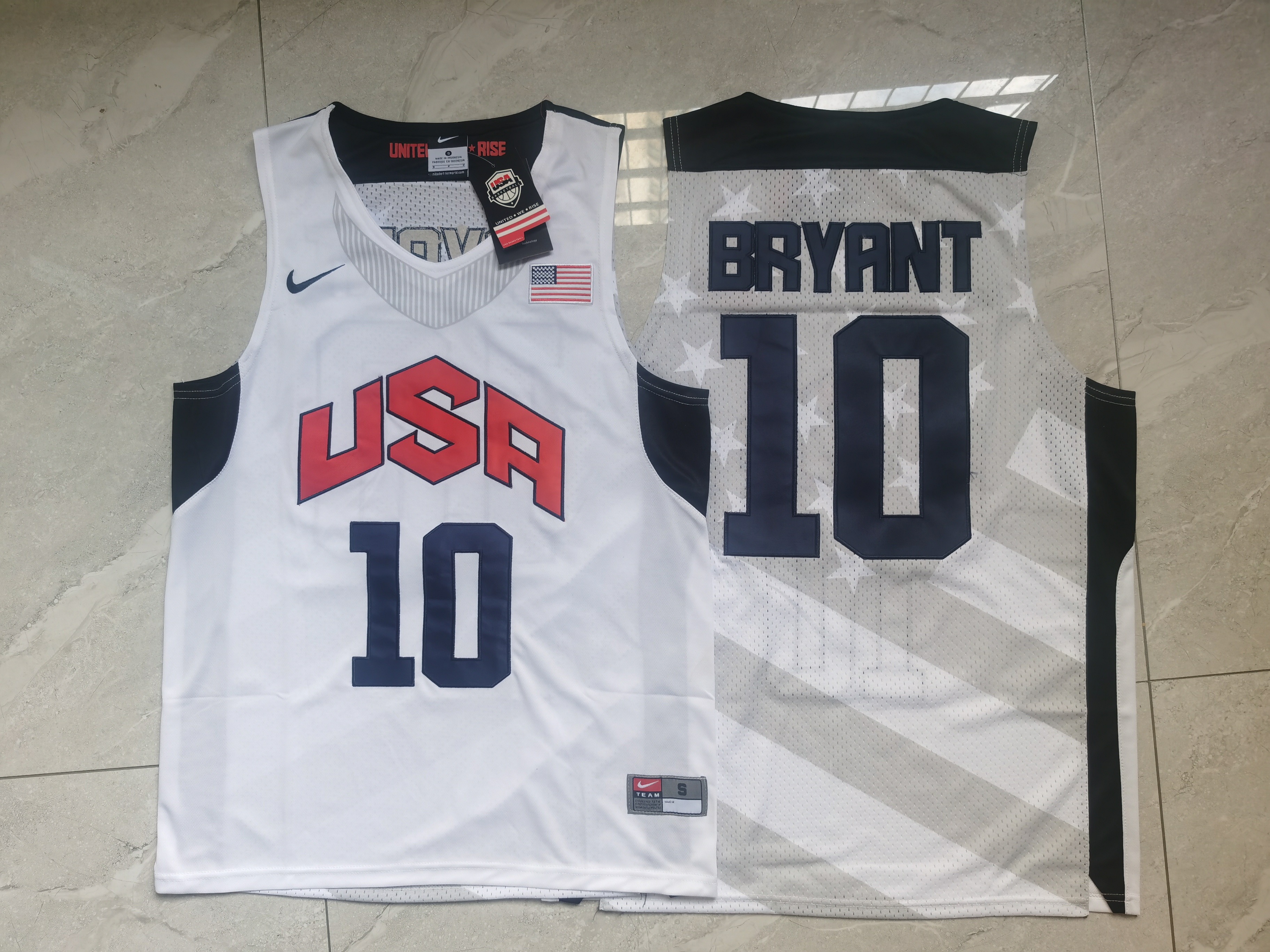 Team USA Basketball 10 Bryant White Jersey