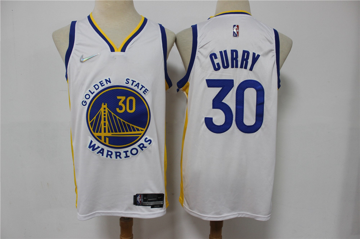 Warriors 30 Stephen Curry White Nike Diamond 75th Anniversary City Edition Swingman Jersey