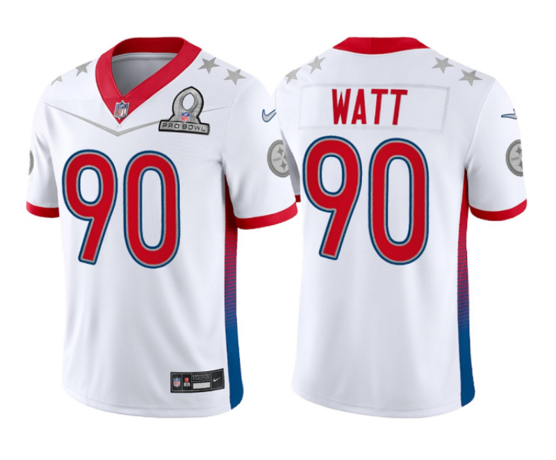 Nike Steelers 90 T.J. Watt White 2022 NFC Pro Bowl Limited Jersey