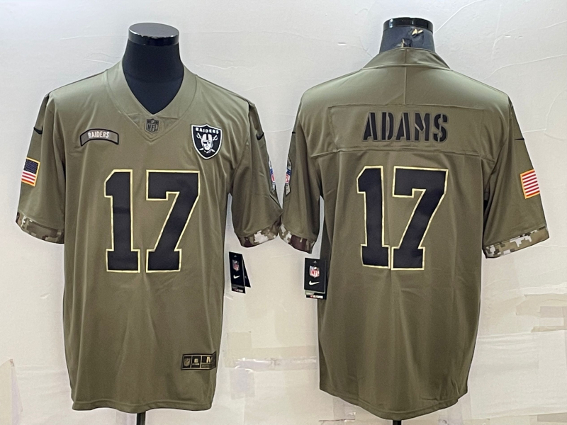 Nike Raiders 17 Davante Adams Olive 2022 Salute To Service Limited Jersey