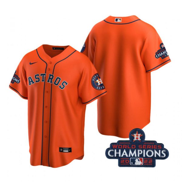 Astros Blank Orange 2022 World Series Champions Cool Base Jersey
