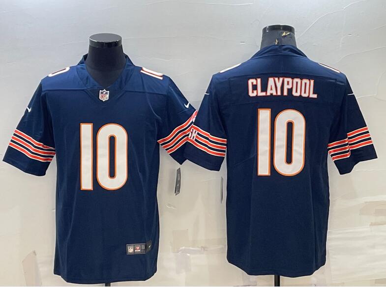 Nike Bears 10 Chase Claypool Navy Vapor Untouchable Limited Jersey