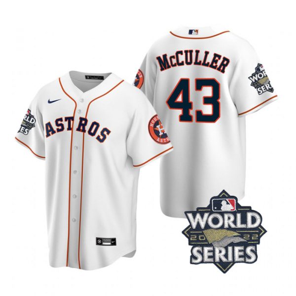 Astros 43 Lance Mccullers White Nike 2022 World Series Cool Base Jersey