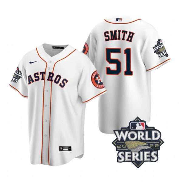 Astros 51 Will Smith White Nike 2022 World Series Cool Base Jersey