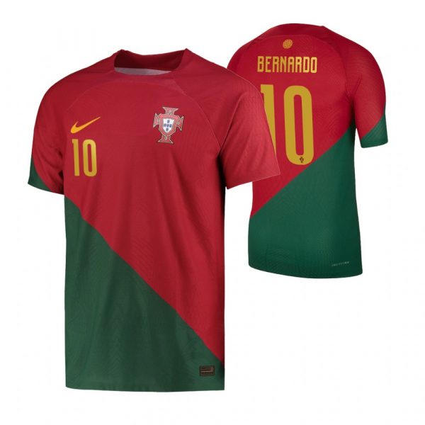 Portugal 10 BERNARDO Home 2022 FIFA World Cup Thailand Soccer Jersey