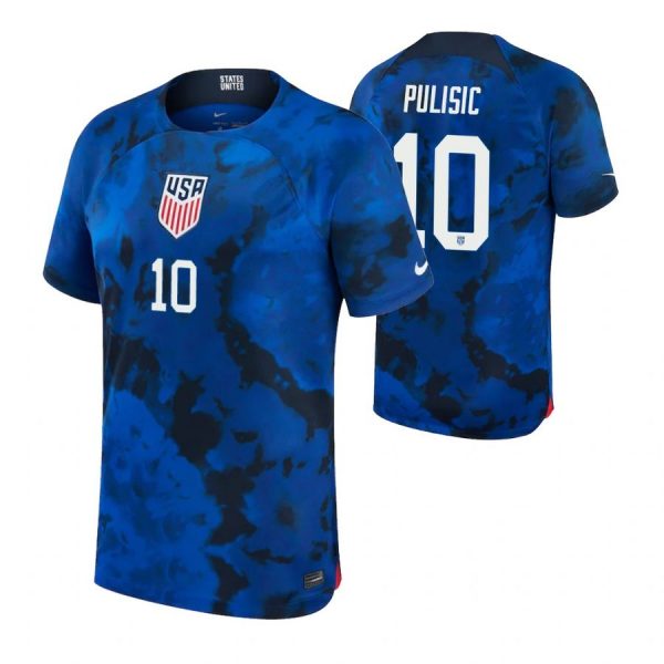 The USA 10 PULISIC Away 2022 FIFA World Cup Thailand Soccer Jersey