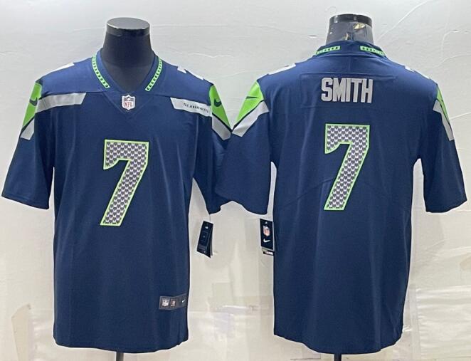 Nike Seahawks 7 Geno Smith Navy Vapor Untouchable Limited Jersey
