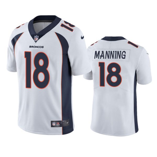 Nike Broncos 18 Peyton Manning White Vapor Untouchable Limited Jersey