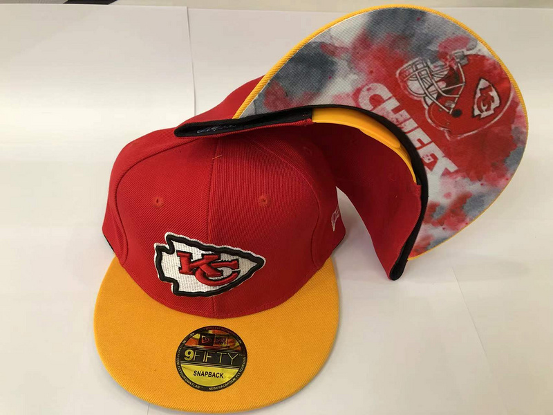 Chiefs Team Logo Red Yellow Navy Adjustable Hat LH