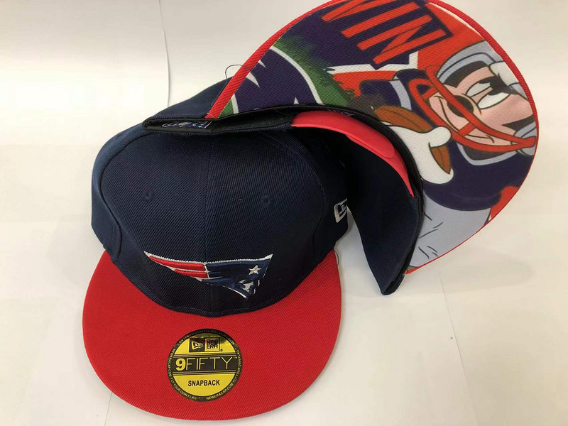 Patriots Team Logo Navy Red Adjustable Hat LH