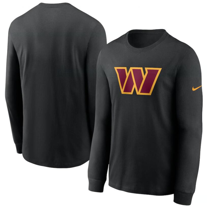 Men's Washington Commanders Nike Black Primary Logo Long Sleeve T-Shirt