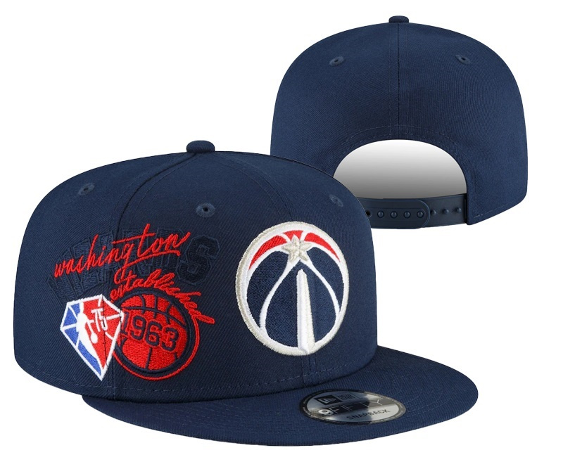 Wizards Team Logo Navy 75th Anniversary Adjustable Hat YD