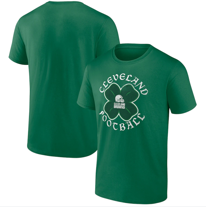 Men's Cleveland Browns Fanatics Branded Kelly Green Celtic Clover T-Shirt