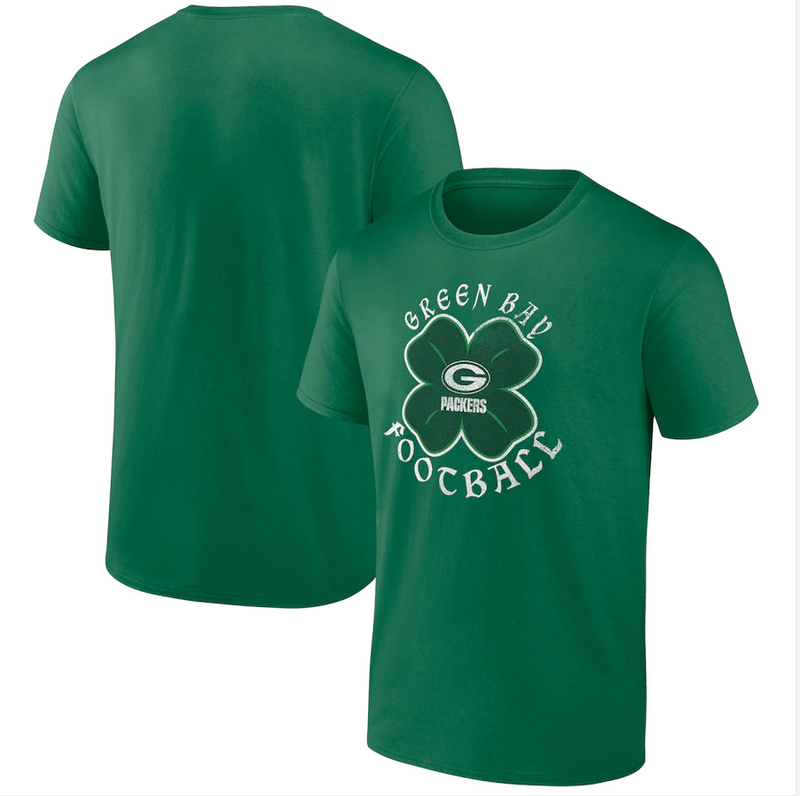 Men's Green Bay Packers Fanatics Branded Kelly Green Celtic Clover T-Shirt