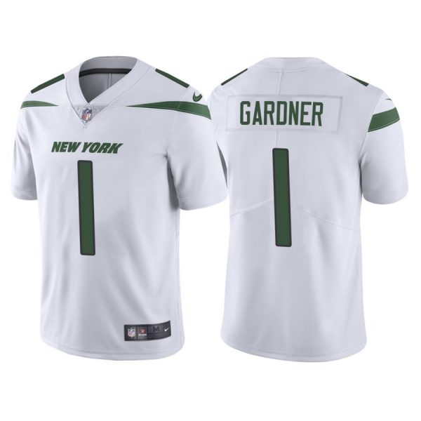 Nike Jets 1 Ahmad Gardner White 2022 NFL Draft Vapor Untouchable Limited Jersey