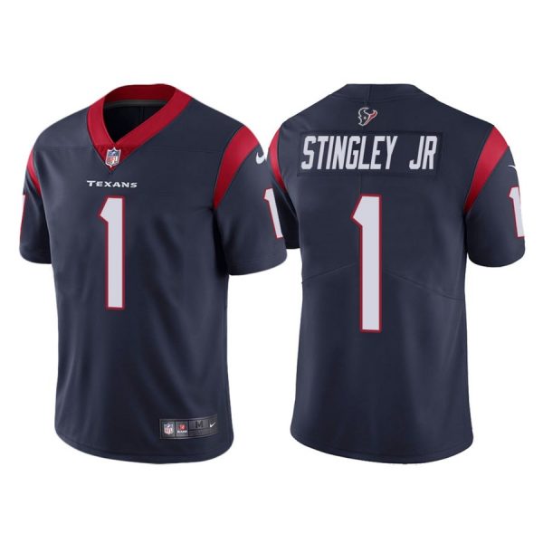 Nike Texans 1 Derek Stingley Jr. Navy Youth 2022 NFL Draft Vapor Untouchable Limited Jersey