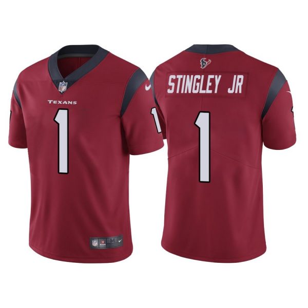 Nike Texans 1 Derek Stingley Jr. Red 2022 NFL Draft Vapor Untouchable Limited Jersey
