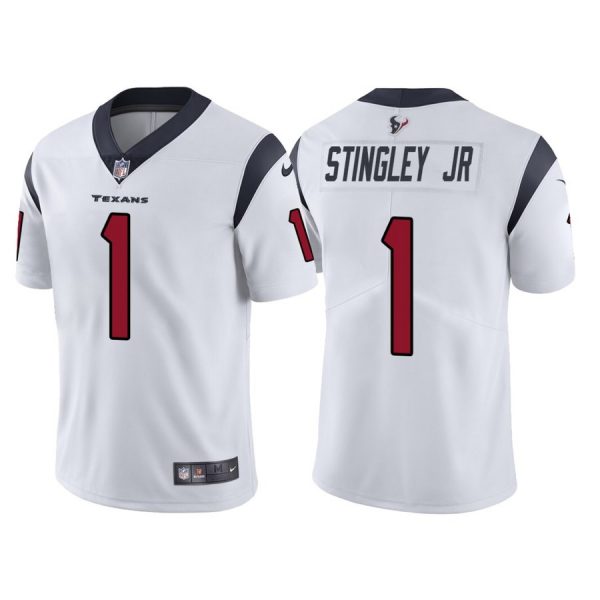 Nike Texans 1 Derek Stingley Jr. White Youth 2022 NFL Draft Vapor Untouchable Limited Jersey