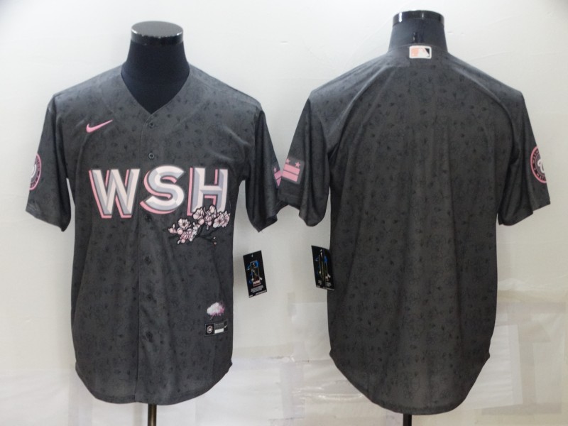 Nationals Blank Gray Nike 2022 City Connect Cool Base Jersey