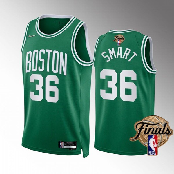 Celtics 36 Marcus Smart Green 2022 NBA Finals Nike Swingman Jersey