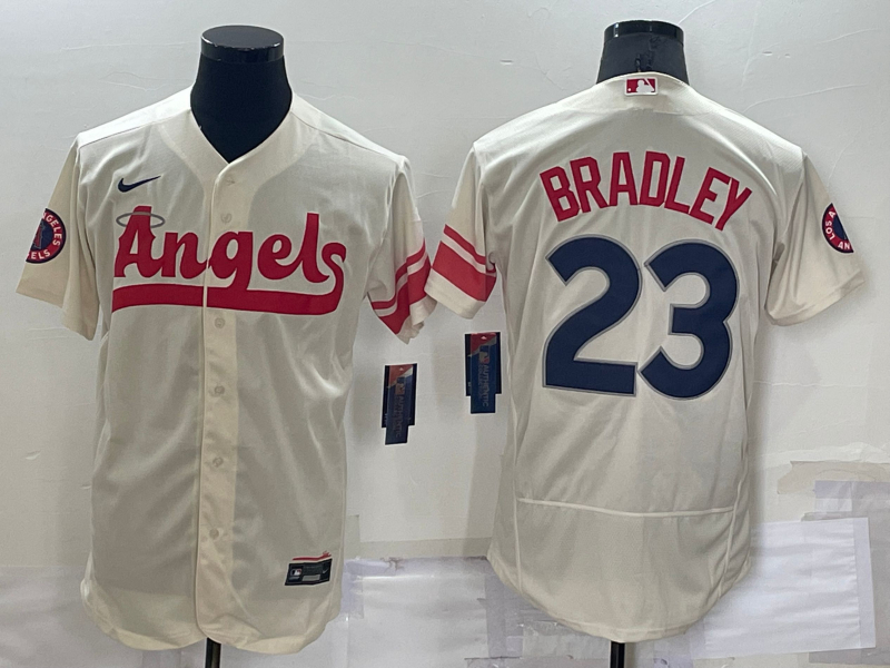 Angels 23 Archie Bradley Cream Nike 2022 City Connect Flexbase Jerseys
