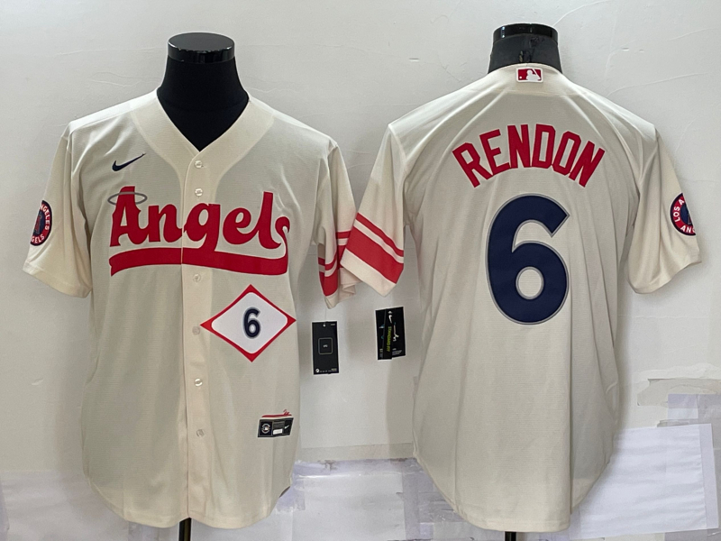 Angels 6 Anthony Rendon Cream Nike 2022 City Connect Cool Base Jerseys