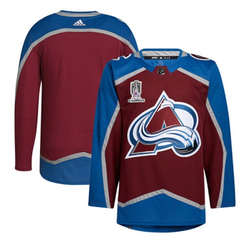 Avalanche Blank Burgundy 2022 Stanley Cup Champions Patch Adidas Jersey