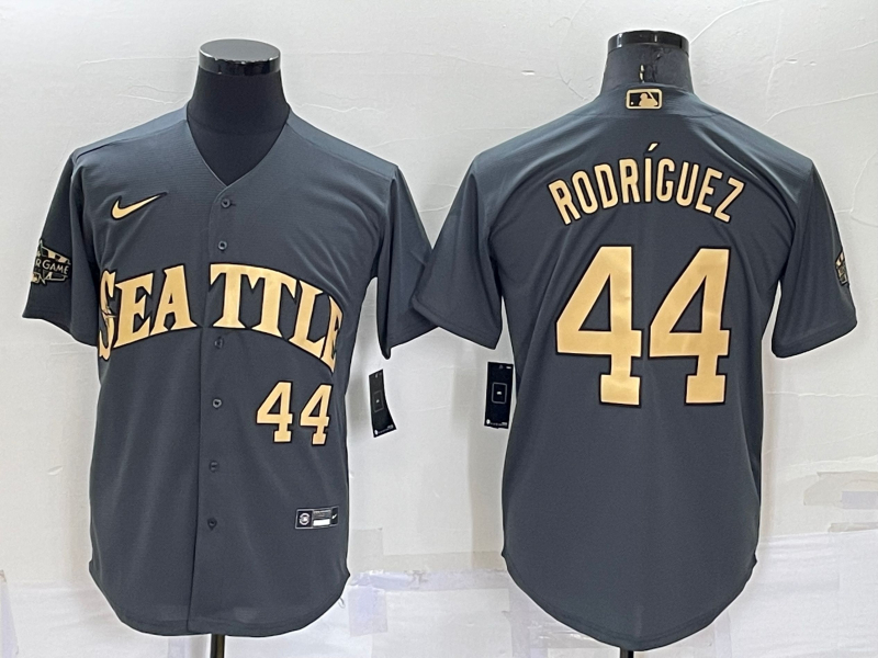 Mariners 44 Julio Rodriguez Charcoal Nike 2022 MLB All-Star Cool Base Jersey