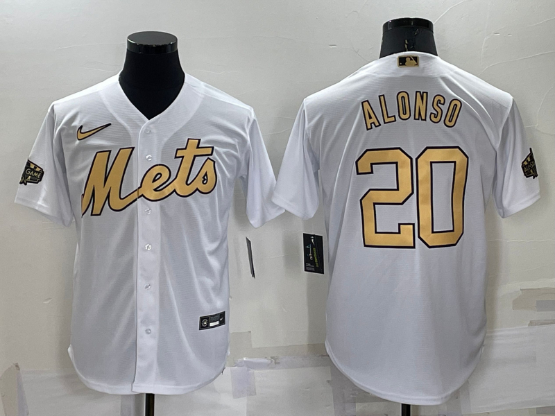 Mets 20 Pete Alonso White Nike 2022 MLB All-Star Cool Base Jersey