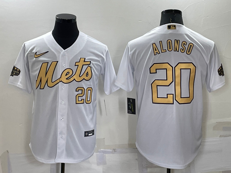 Mets 20 Pete Alonso White Nike 2022 MLB All-Star Cool Base Jerseys