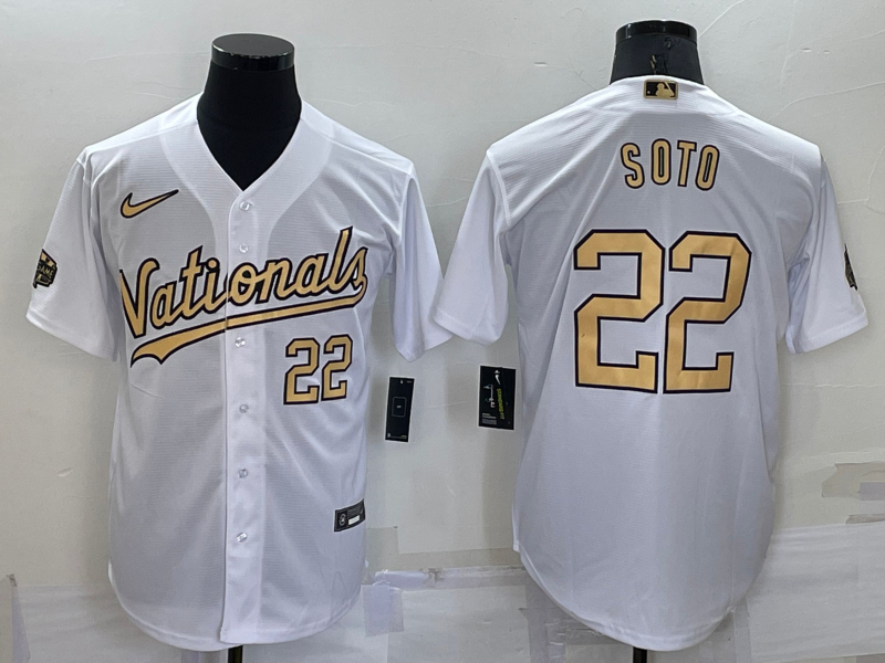 Nationals 22 Juan Soto White Nike 2022 MLB All-Star Cool Base Jerseys