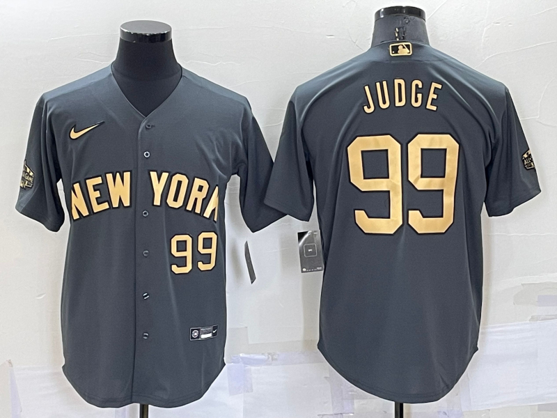Yankees 99 Aaron Judge Charcoal Nike 2022 MLB All-Star Cool Base Jersey
