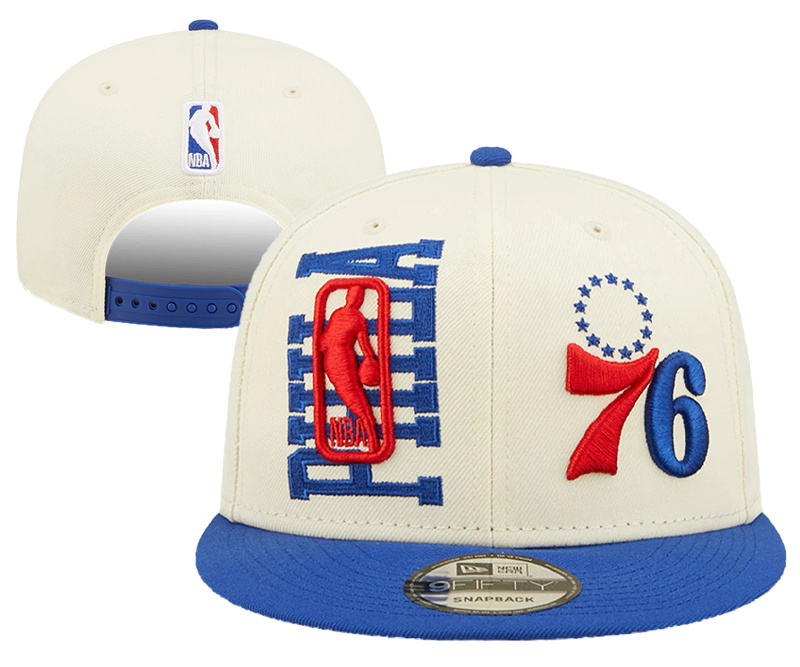 76ers New Era Cream 2022 NBA Draft Adjustable Hat YD