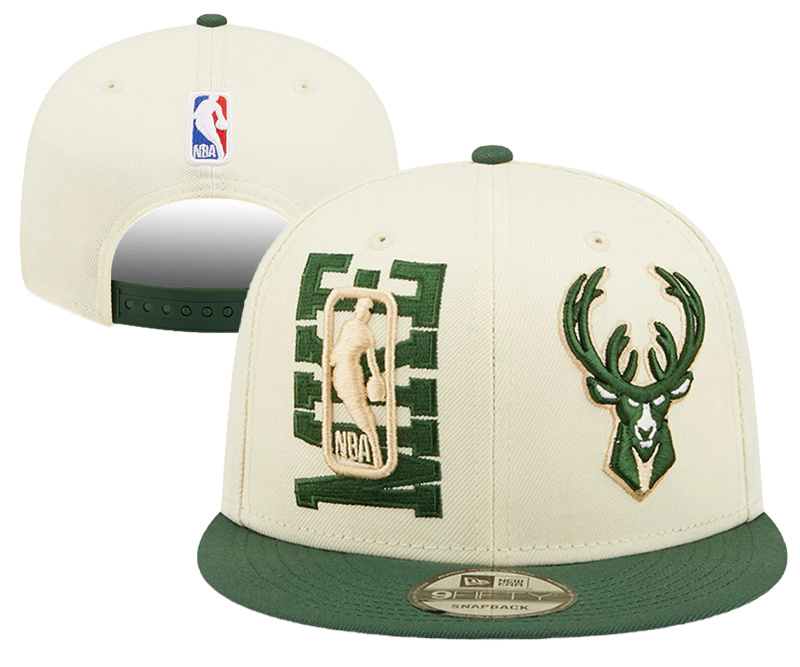 Bucks New Era Cream 2022 NBA Draft Adjustable Hat YD