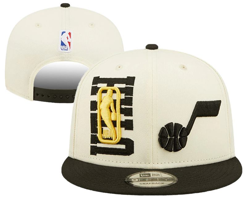 Jazz New Era Cream 2022 NBA Draft Adjustable Hat YD