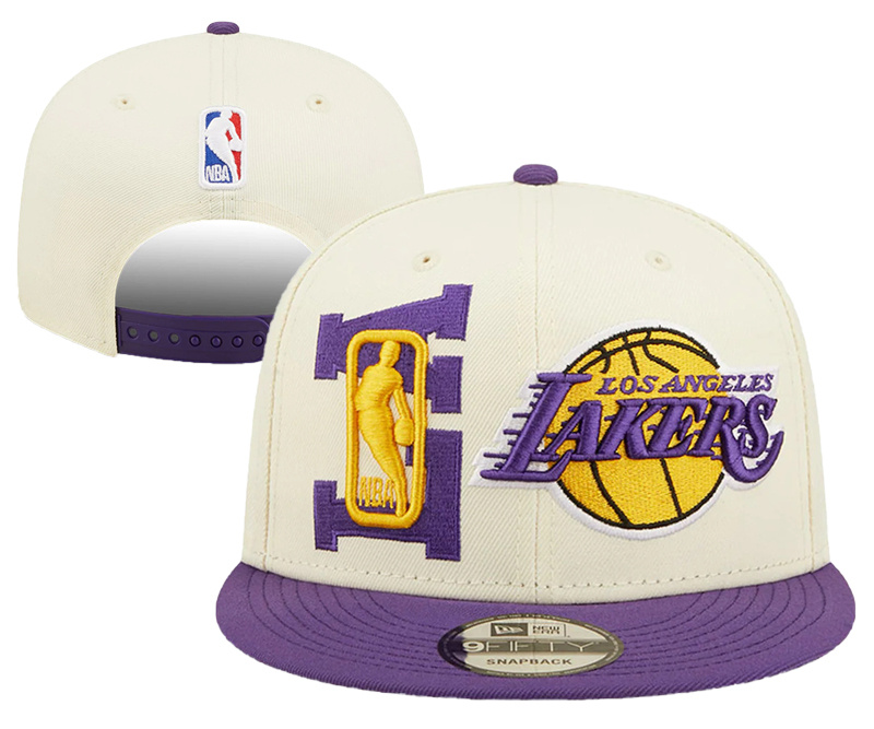Lakers New Era Cream 2022 NBA Draft Adjustable Hat YD