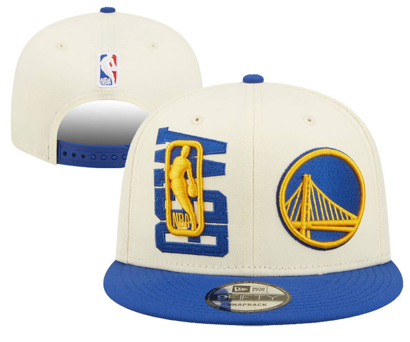 Warriors New Era Cream 2022 NBA Draft Adjustable Hat YD