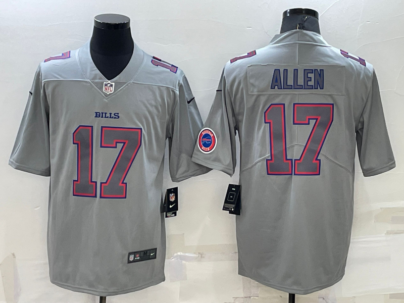 Nike Bills 17 Josh Allen Gray Atmosphere Fashion Vapor Limited Jersey