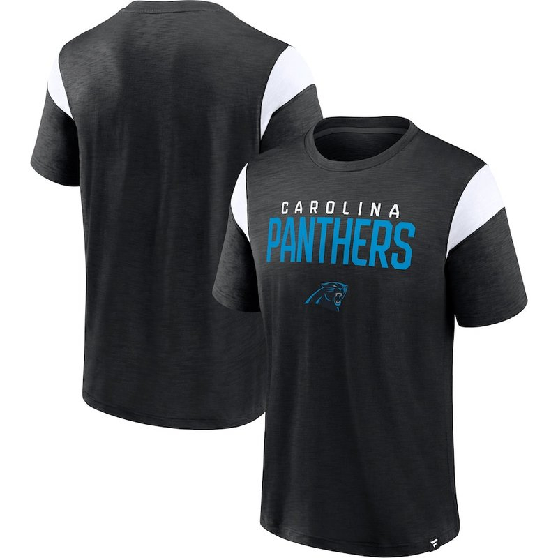 Men's Carolina Panthers Fanatics Branded Black Home Stretch Team T-Shirt