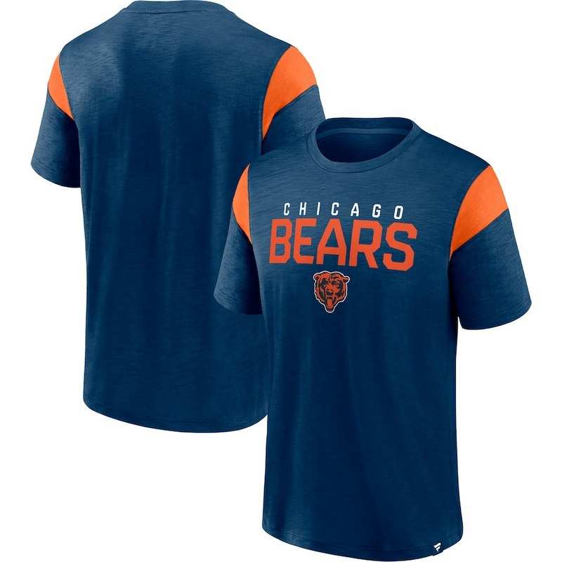 Men's Chicago Bears Fanatics Branded Navy Home Stretch Team T-Shirt