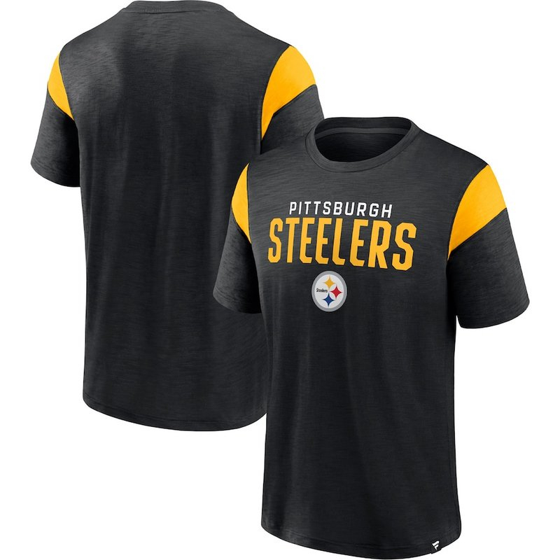 Men's Pittsburgh Steelers Fanatics Branded Black Home Stretch Team T-Shirt