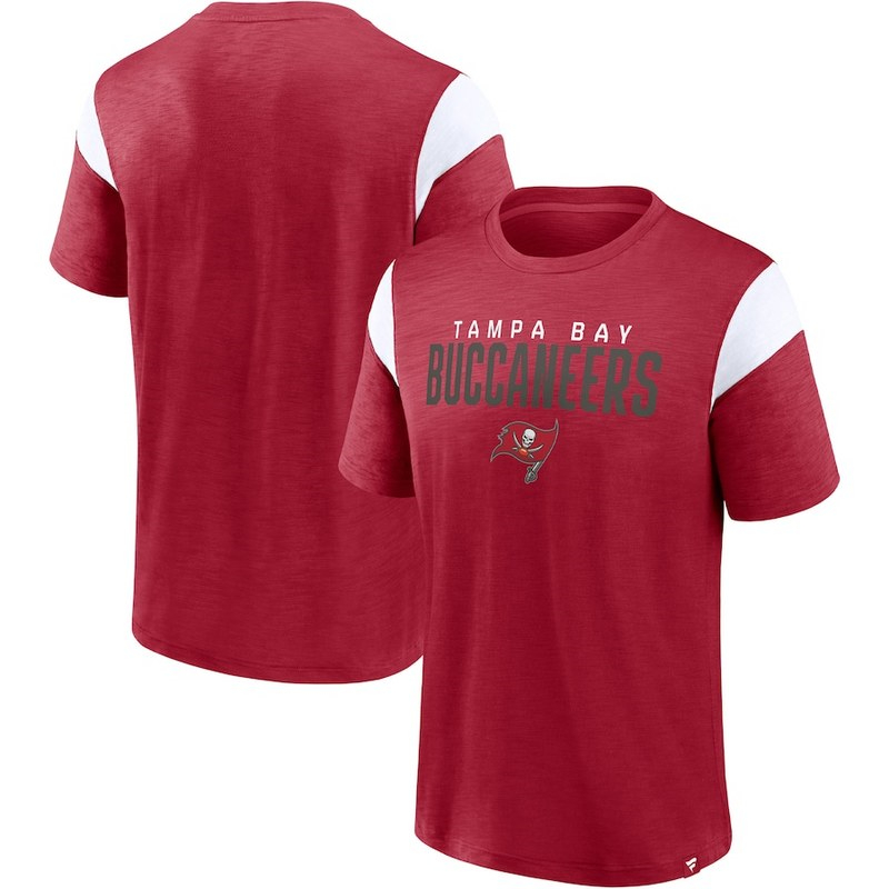 Men's Tampa Bay Buccaneers Fanatics Branded RedWhite Home Stretch Team T-Shirt