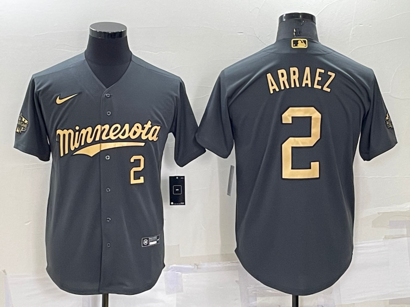 Twins 2 Luis Arraez Charcoal Nike 2022 MLB All-Star Cool Base Jersey