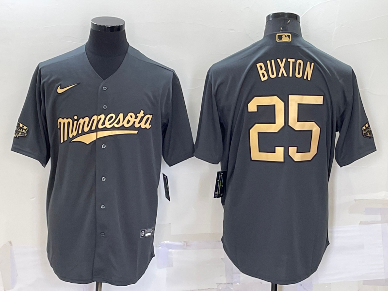 Twins 25 Byron Buxton Charcoal Nike 2022 MLB All-Star Cool Base Jersey