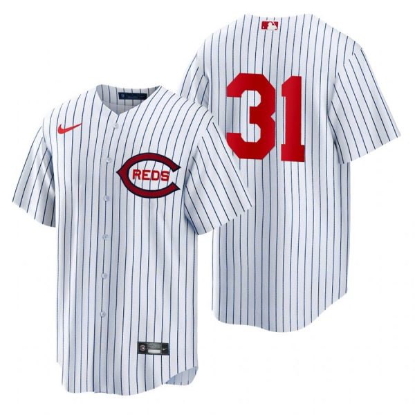 Reds 31 Mike Minor White Nike 2022 Field of Dreams Cool Base Jersey