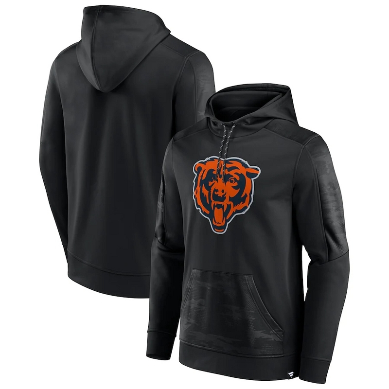 Chicago Bears Fanatics Branded On The Ball Pullover Hoodie Black