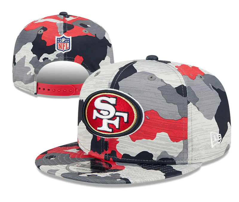 49ers Team Logo Camo Adjustable Hat YD