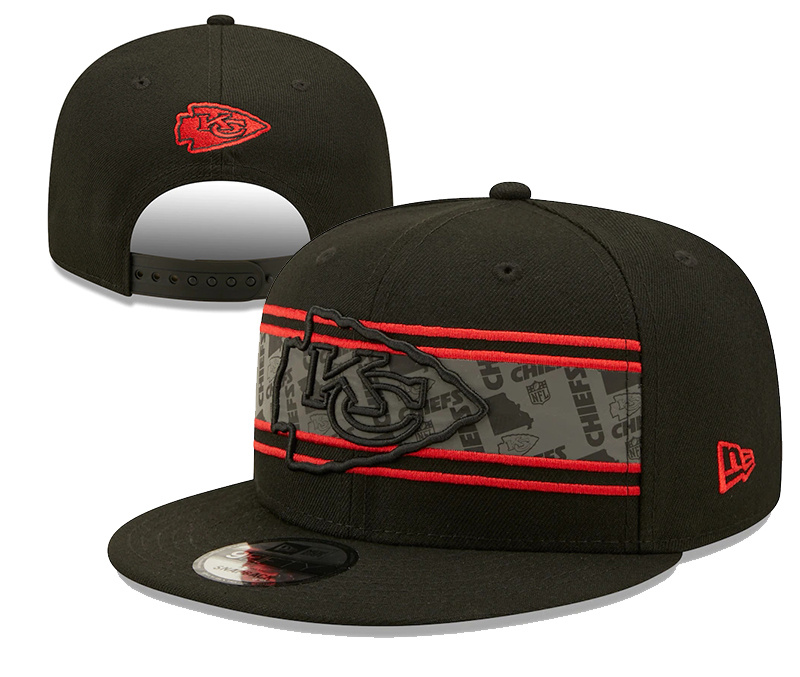 Chiefs Team Logo Black Adjustable Hat YD