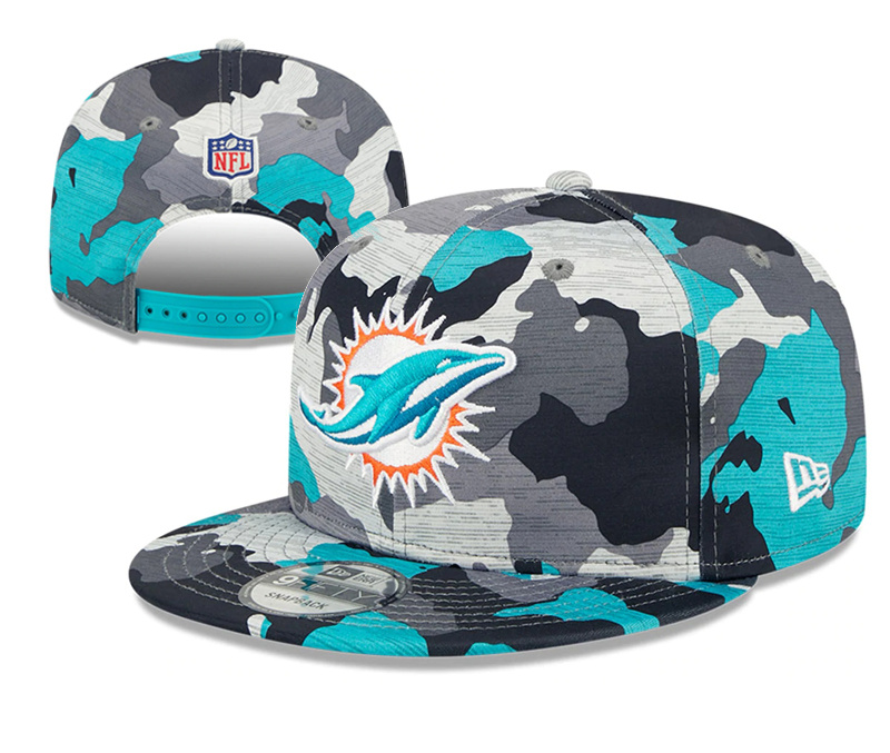 Dolphins Team Logo Camo Adjustable Hat YD